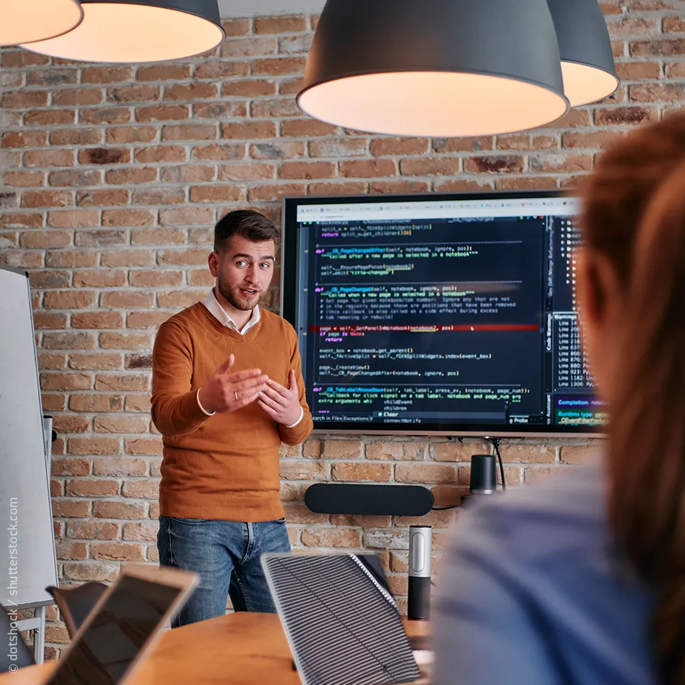 Präsentation bei einem Meeting